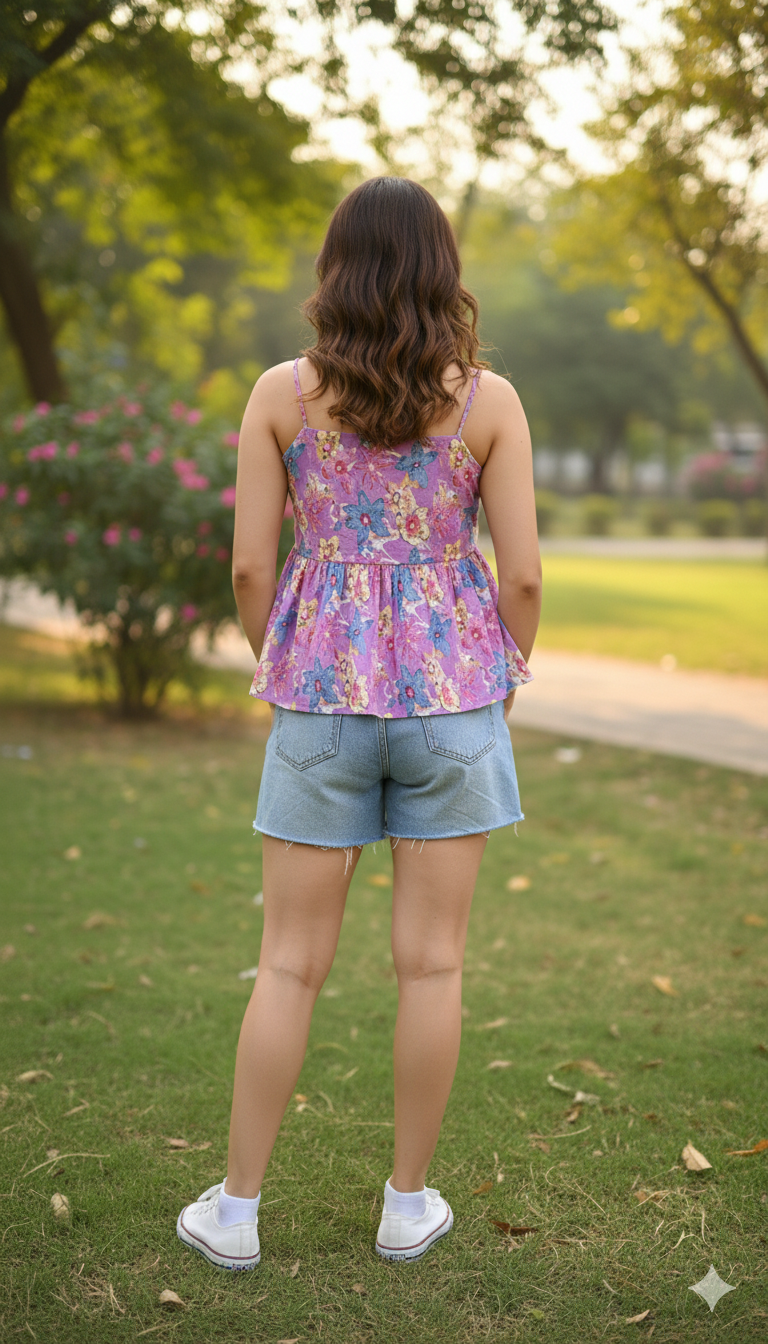 Blush Bloom Peplum Top