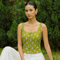 Green Bloom Babe Top