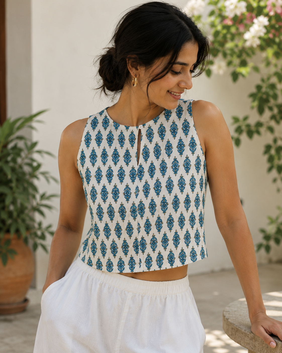 Celeste Ethnic Print Top