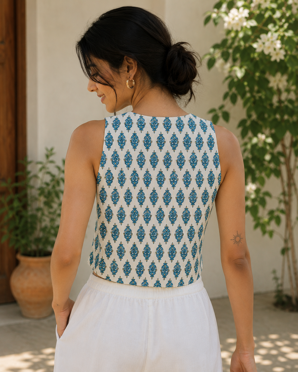 Celeste Ethnic Print Top