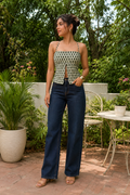 Olive Leaf Slit Top