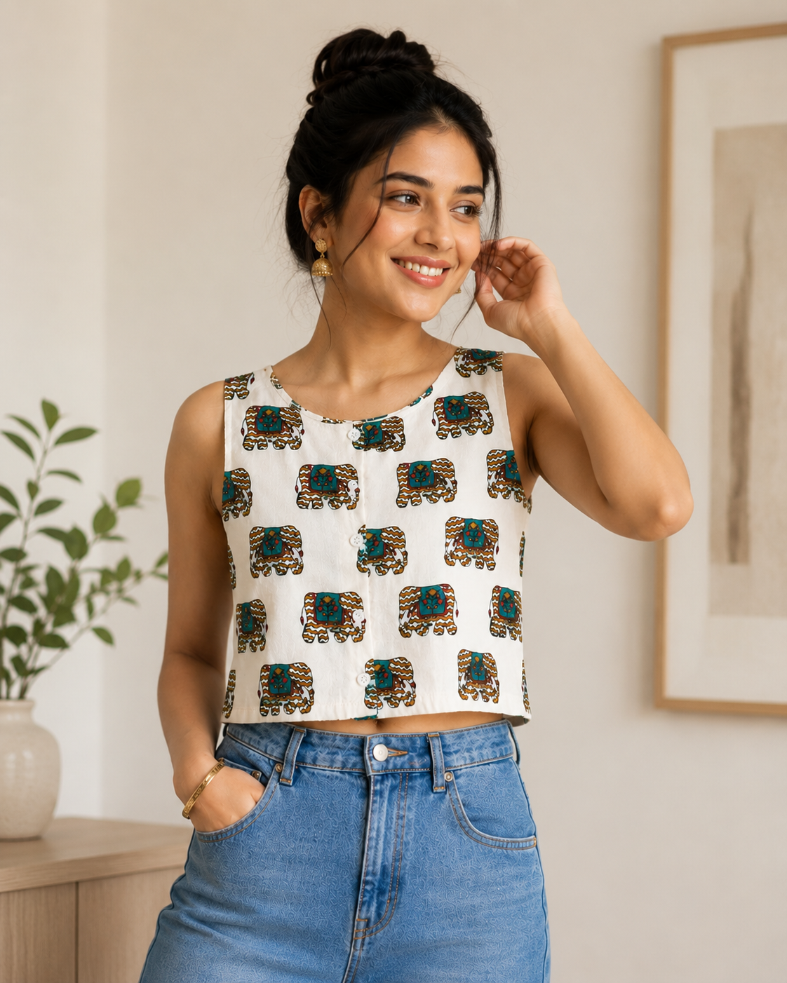Elephant Muse Crop Top