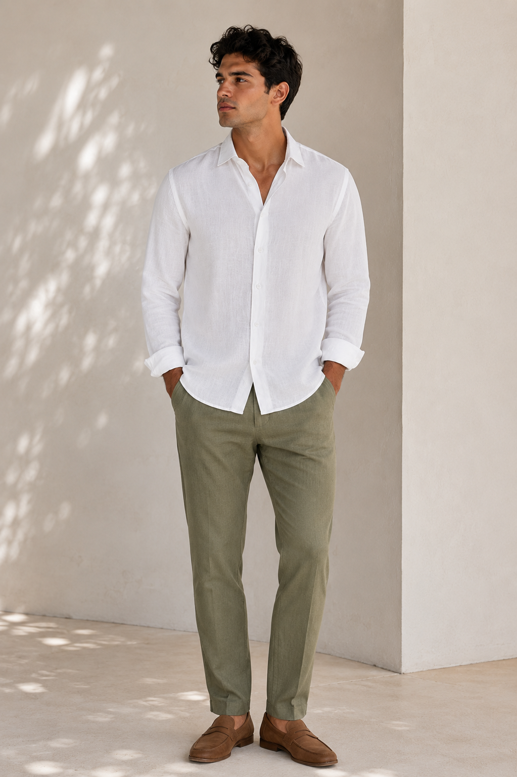 Ivory Drift linen Shirt