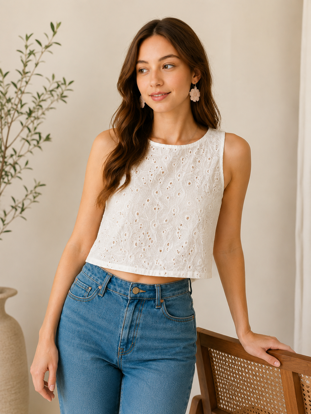 Pearl Petal Sleeveless Top