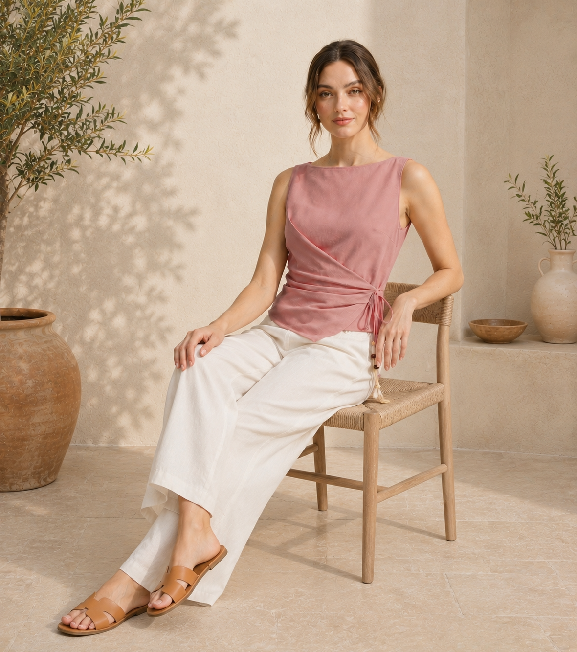 Rosewater Tie Top