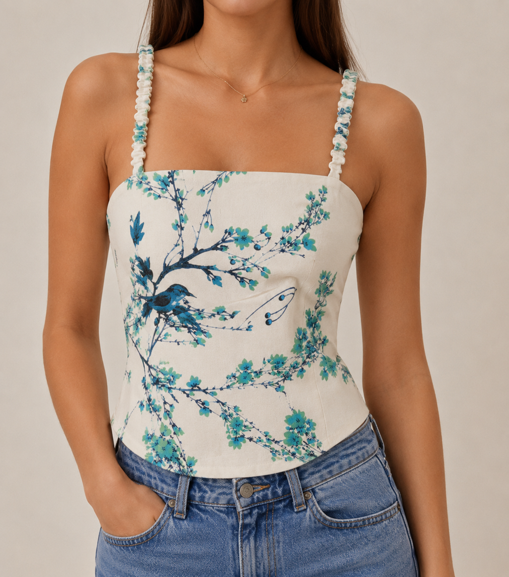 Bluebird Bloom Top
