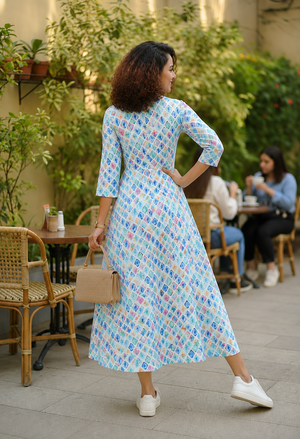 Pastel Mosaic Flair Dress