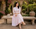 Rose Whisper Flared Dress