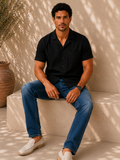 Midnight Riviera Linen Shirt