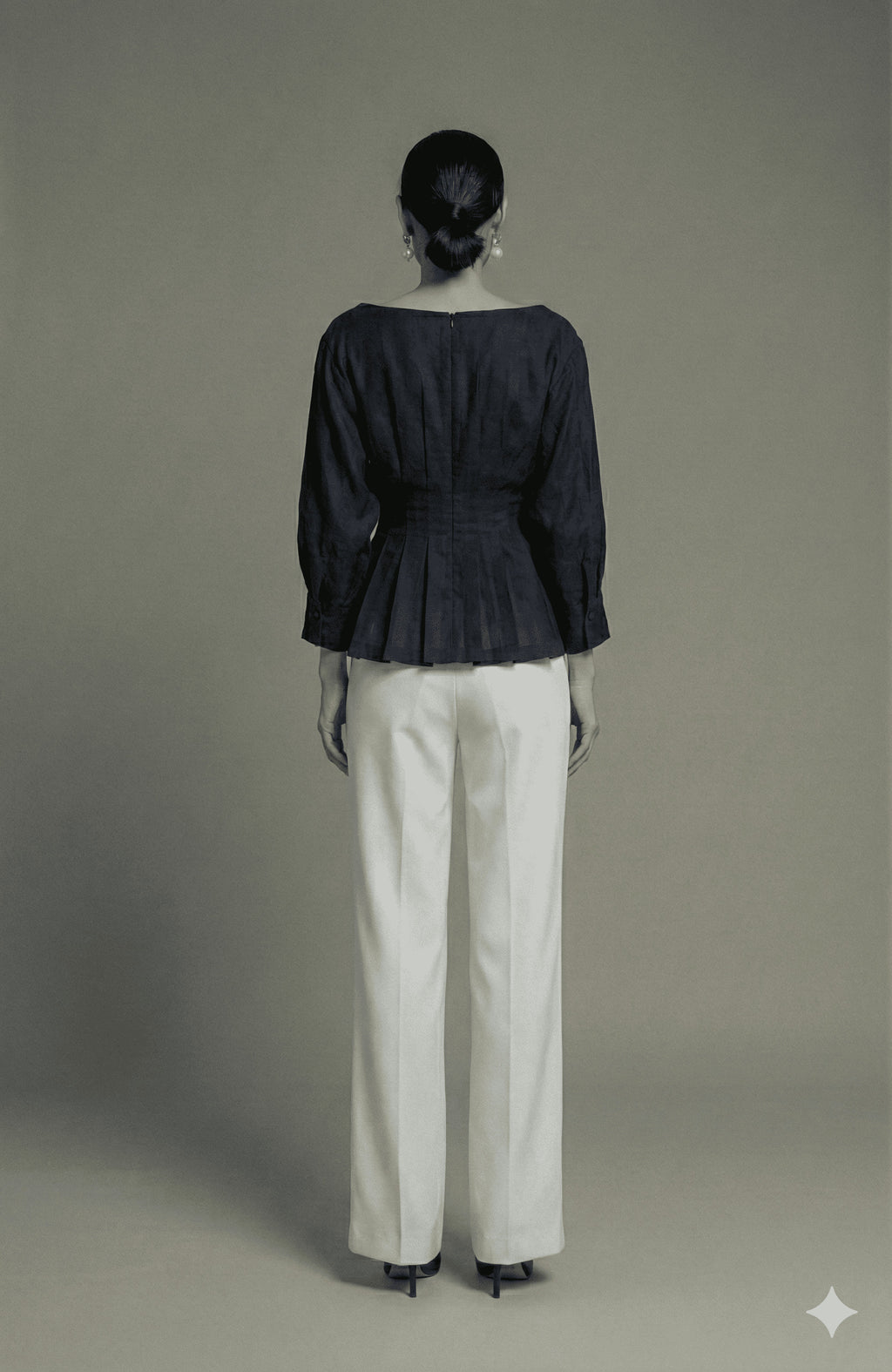 Midnight Fit & Flare Peplum Top