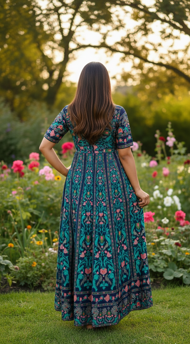 Midnight Garden Grace long Anarkali kurta