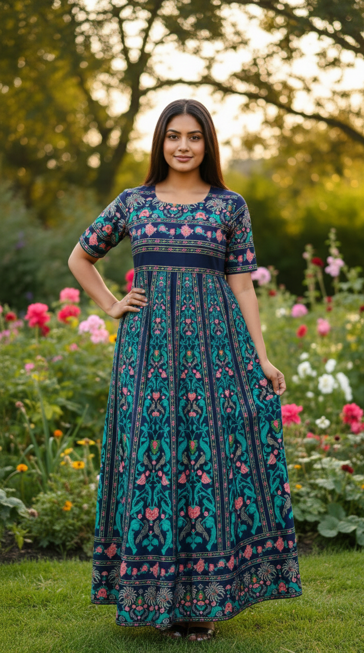 Midnight Garden Grace long Anarkali kurta