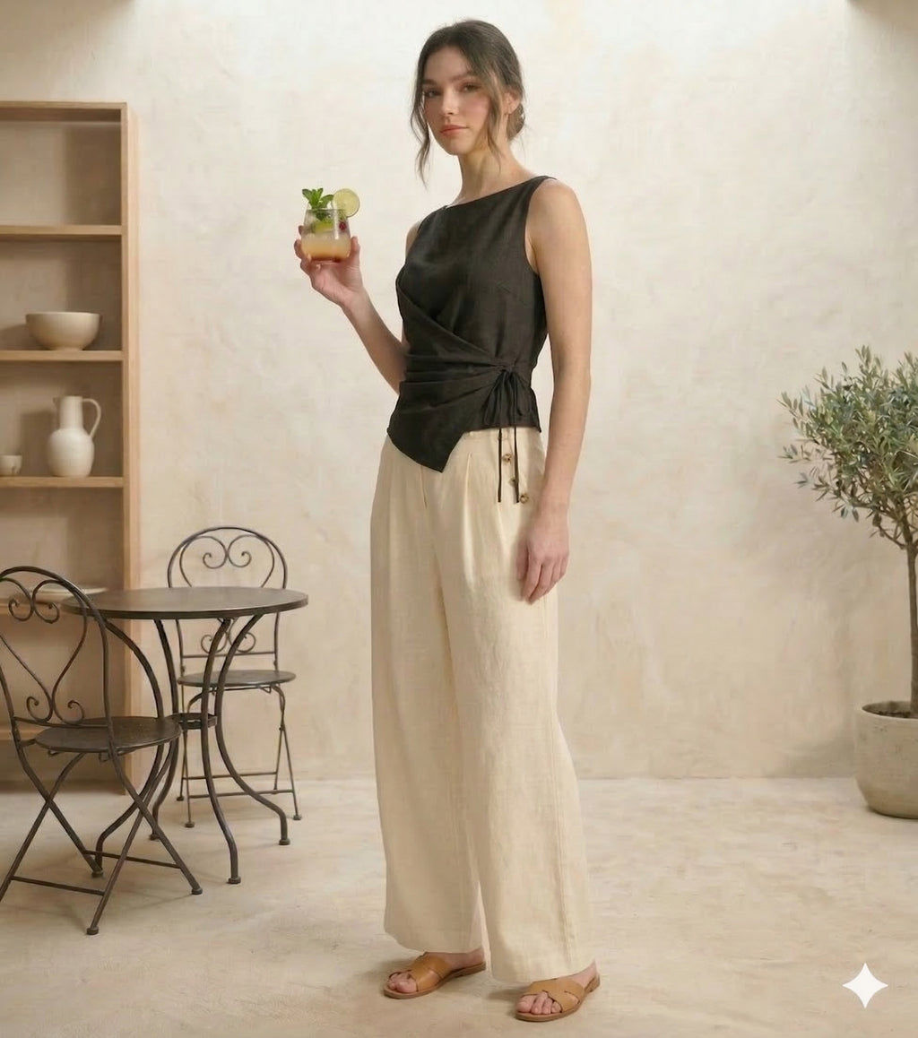 Luna Wrap Tie Top