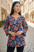Indigo Bloom Short Kurti