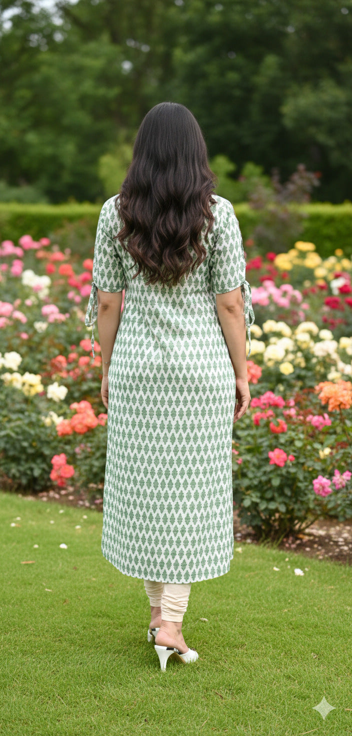 Green Prakriti Straight cotton Kurta