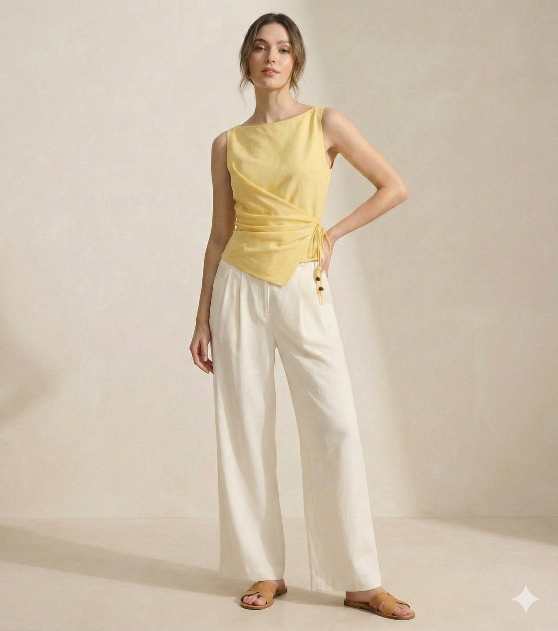 Sunny Side  Tie-Up Top