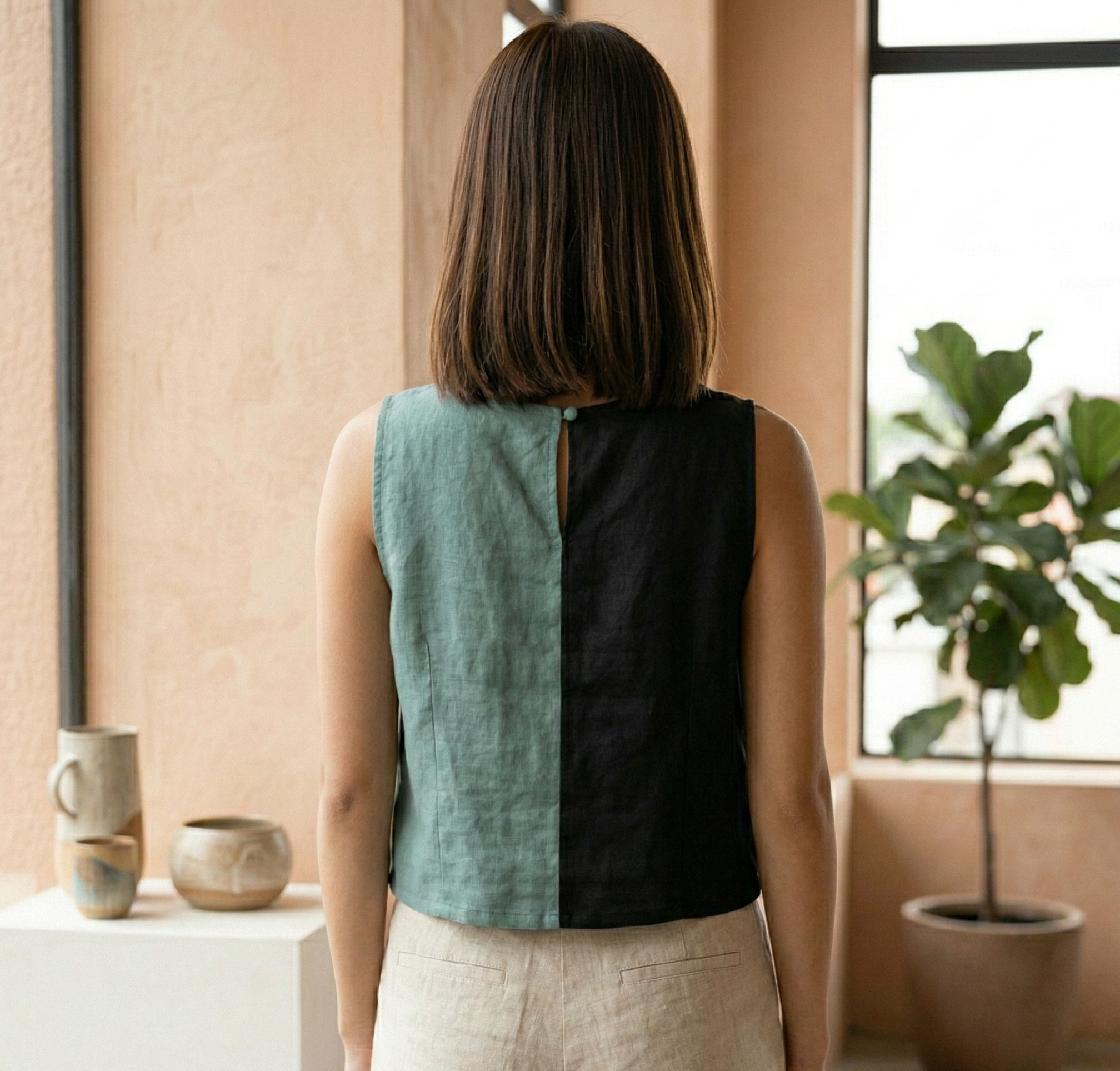 Workday colorblock Top