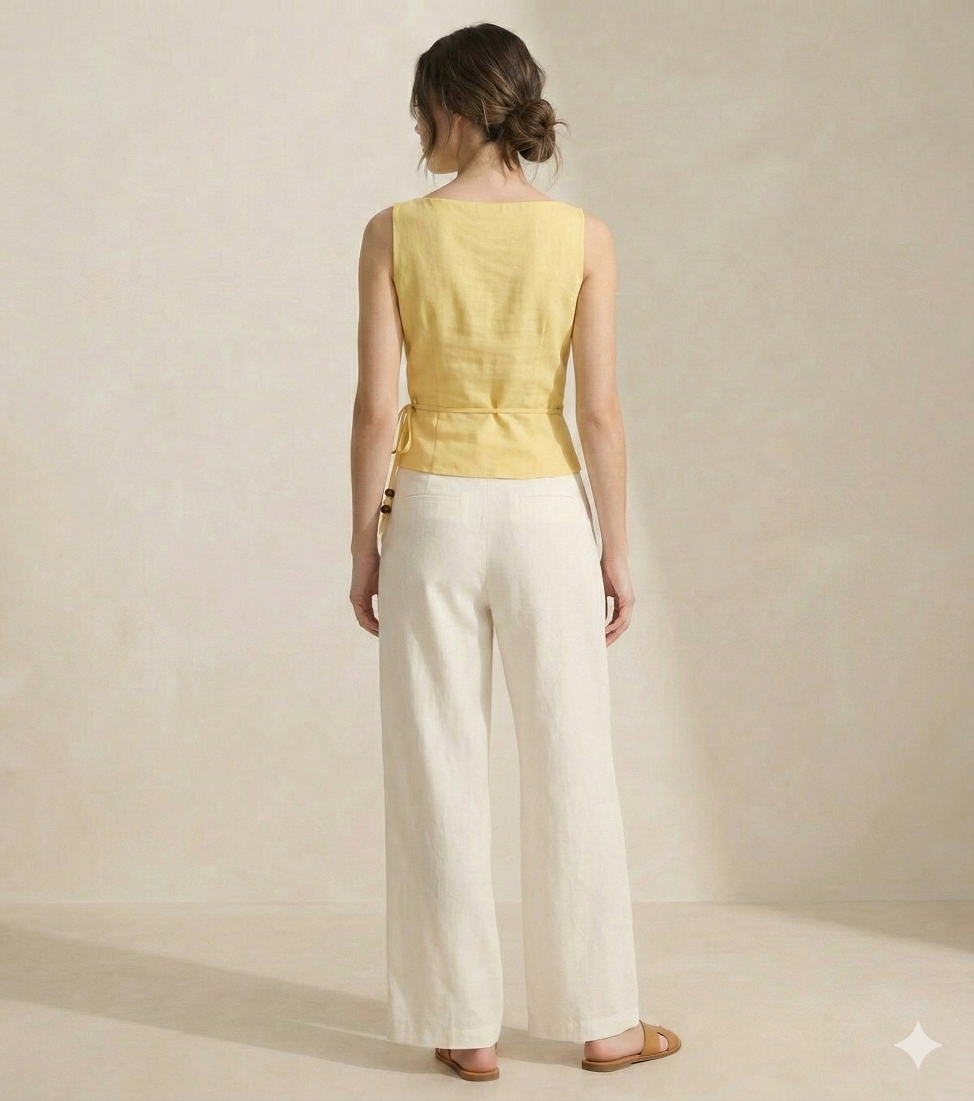 Sunny Side  Tie-Up Top