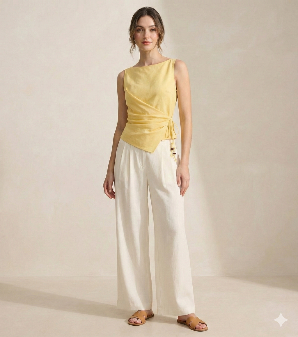 Sunny Side  Tie-Up Top