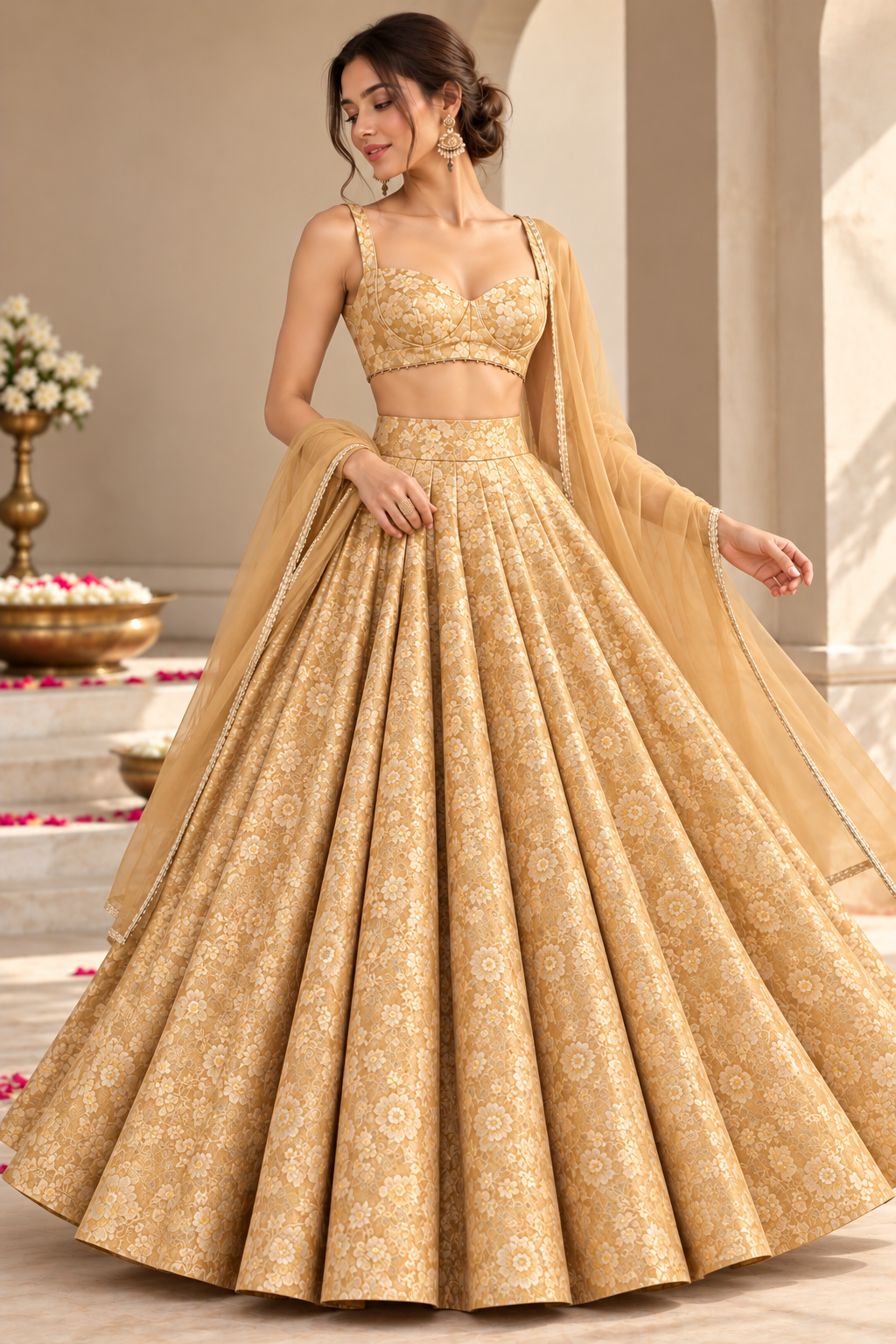 The Golden Bloom Lehenga Set
