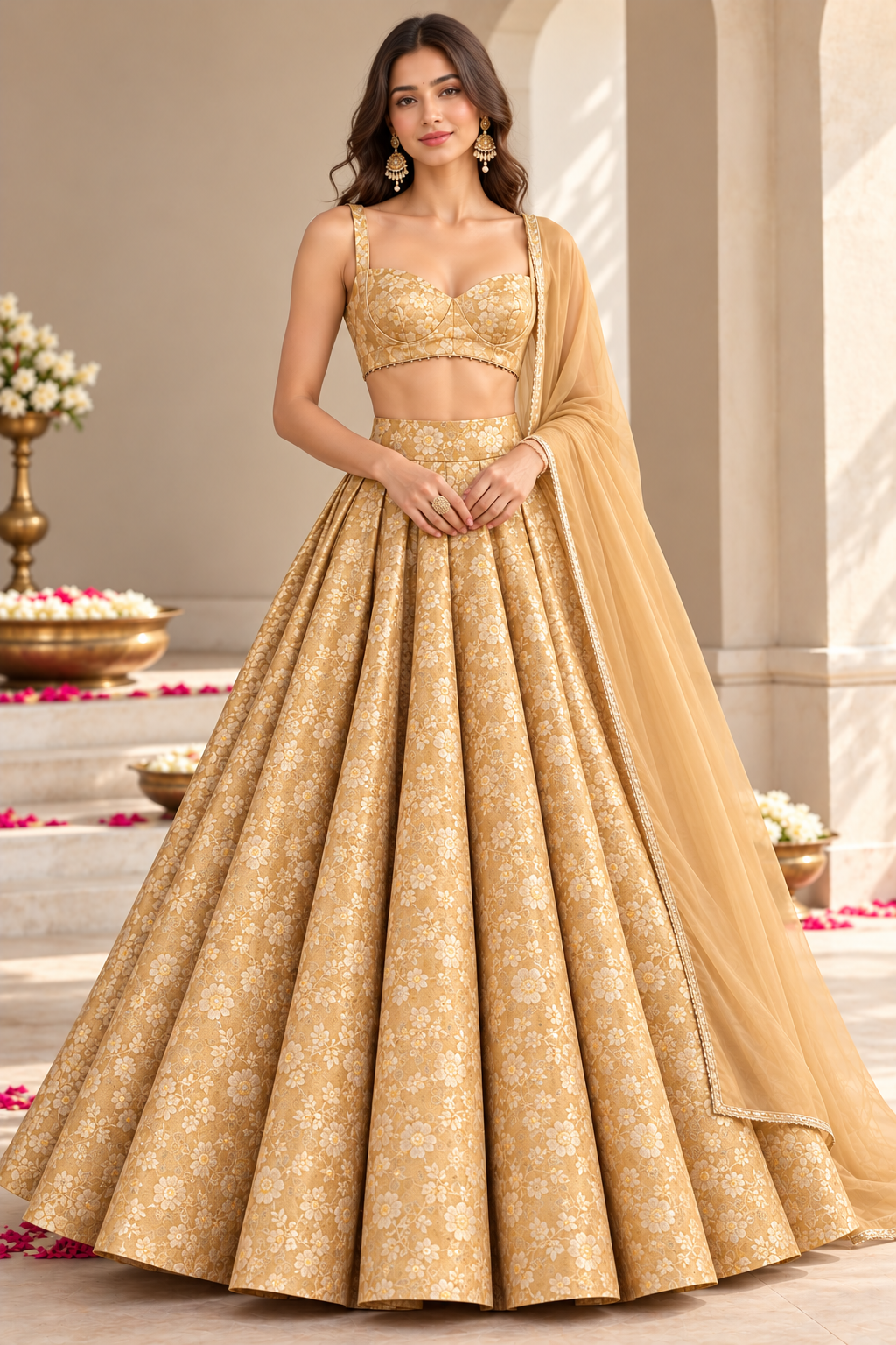 The Golden Bloom Lehenga Set