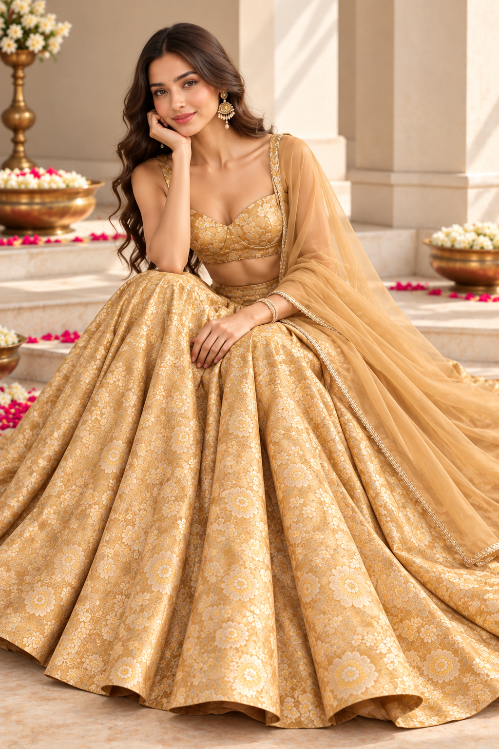 The Golden Bloom Lehenga Set