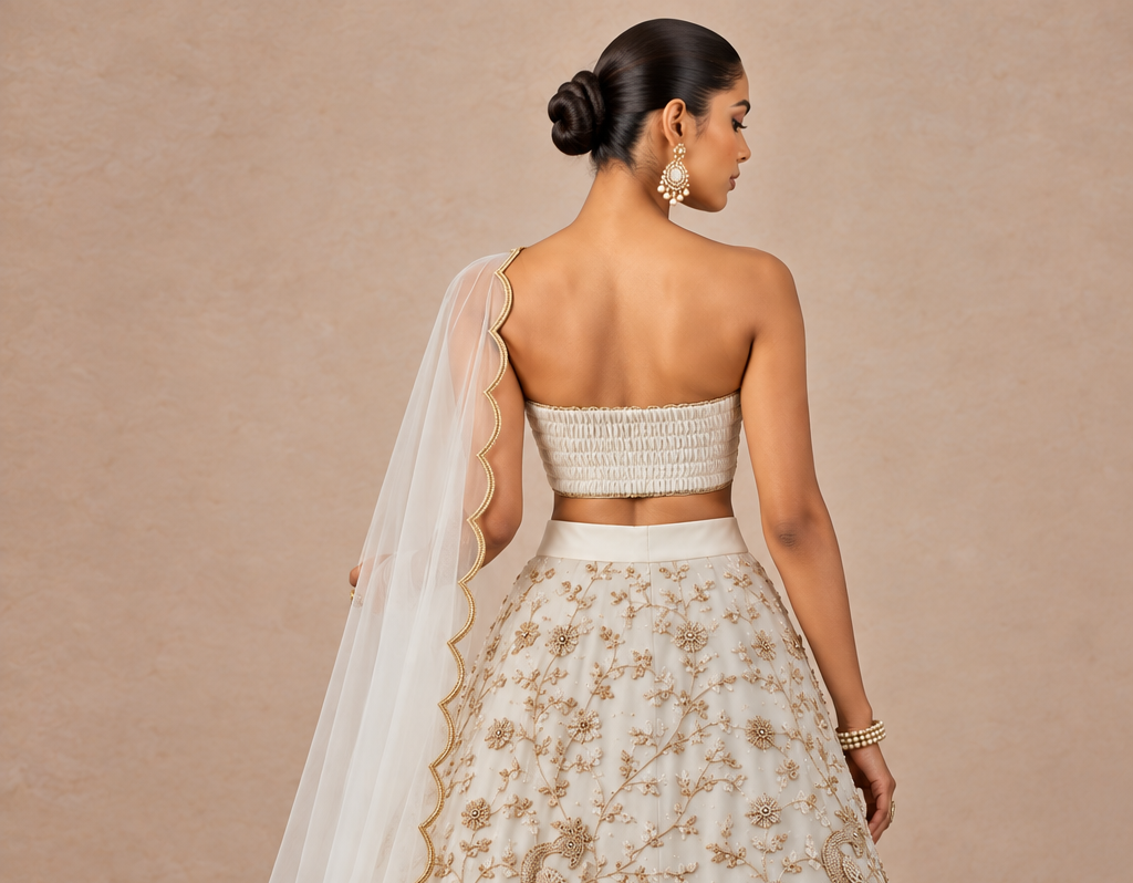 The Ivory Peacock Royal Lehenga