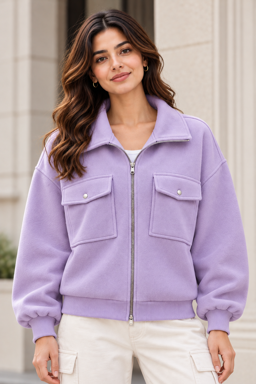 Lavender Luxe Utility Jacket