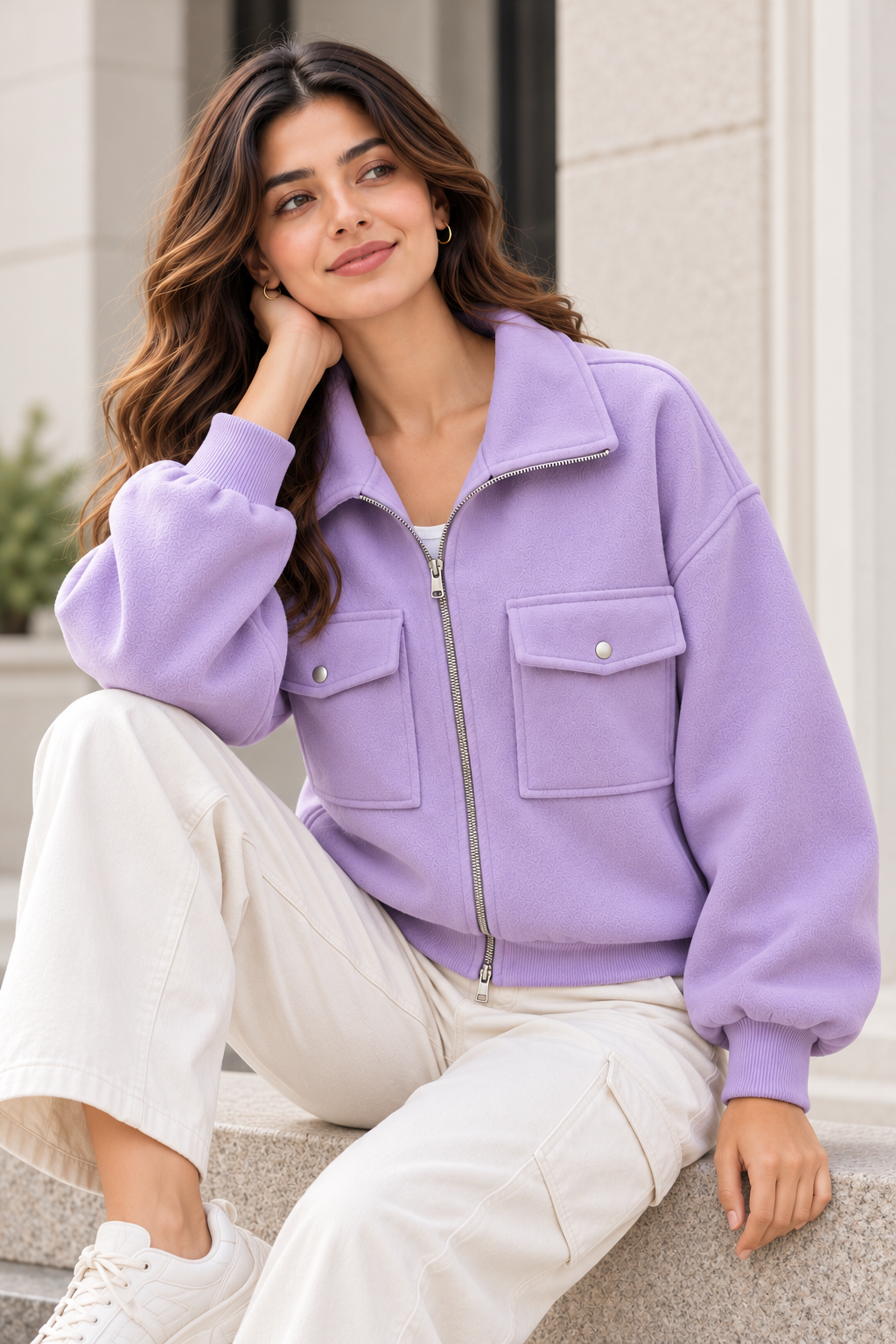 Lavender Luxe Utility Jacket