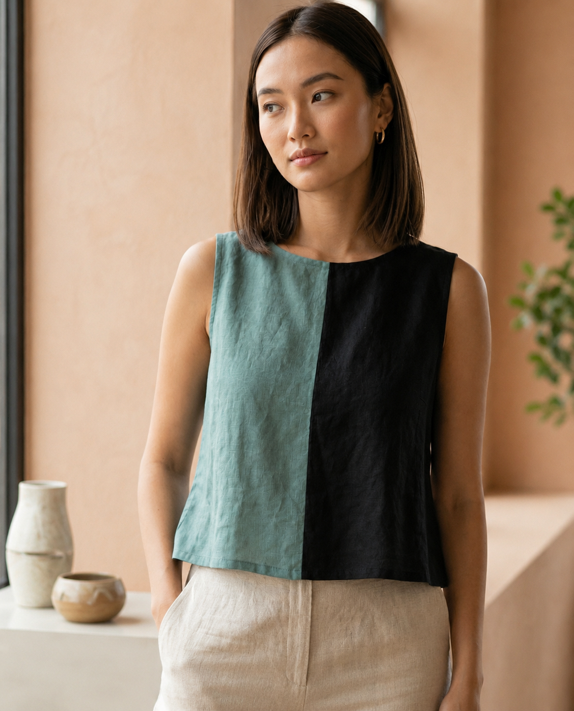 Workday colorblock Top