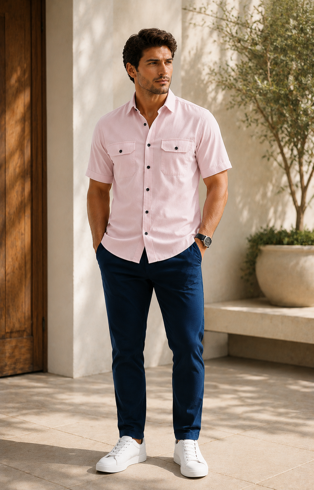 Soft Blush Twin Pocket Shirt
