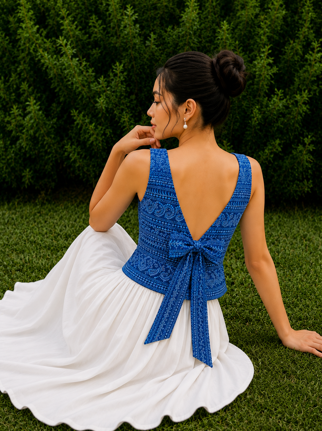 Neel Rang Tie-Back Top