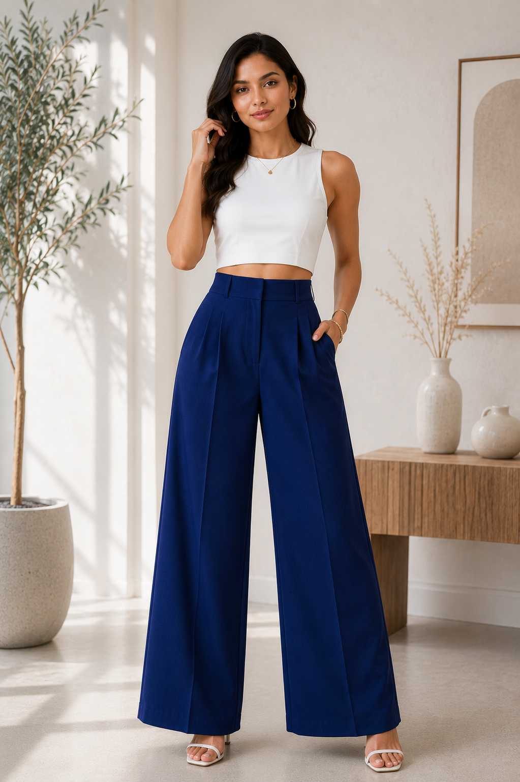 Deep Sea Wide Leg Pants
