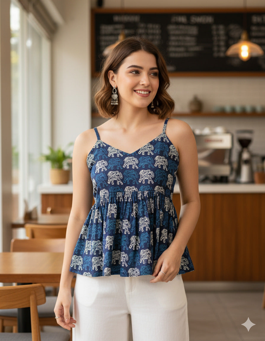 Indigo Charm Top