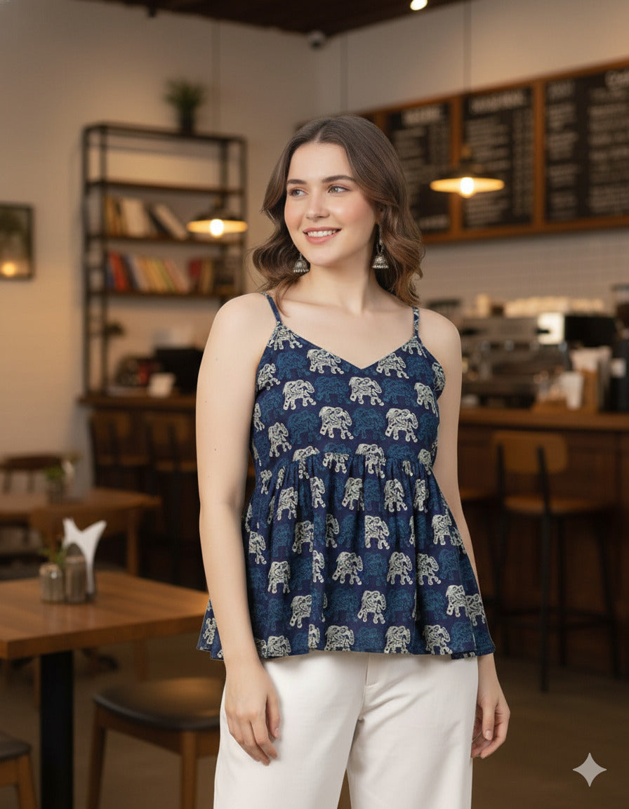Indigo Charm Top