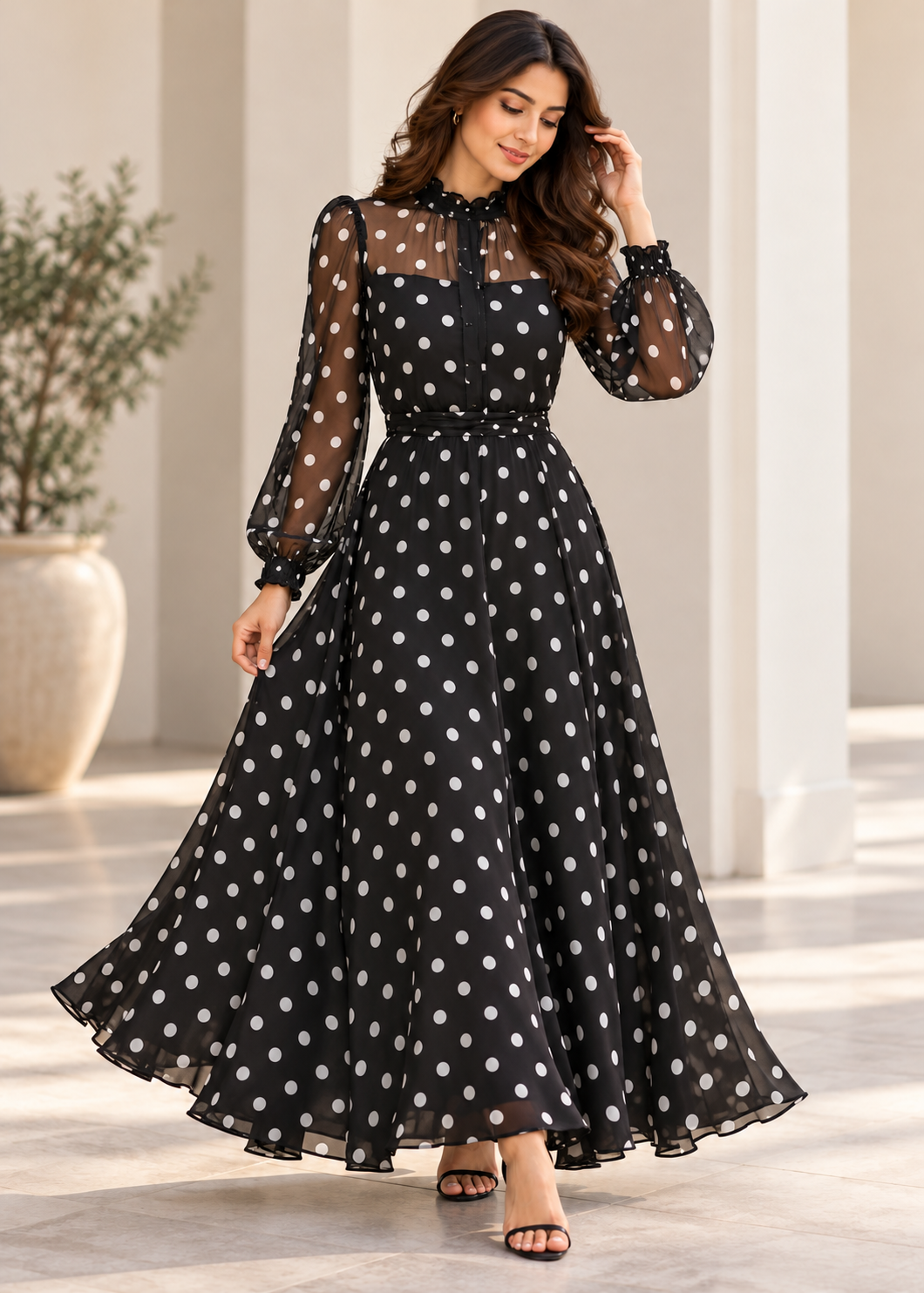 Starlight Polka Dress