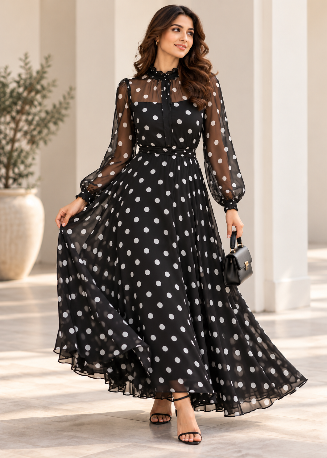 Starlight Polka Dress