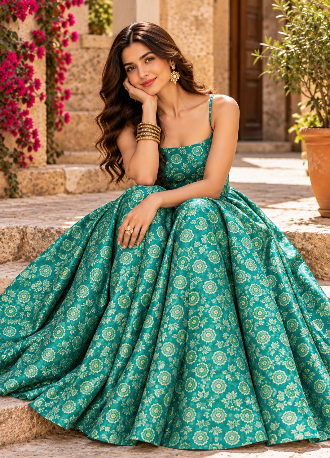 The Emerald Bloom dress