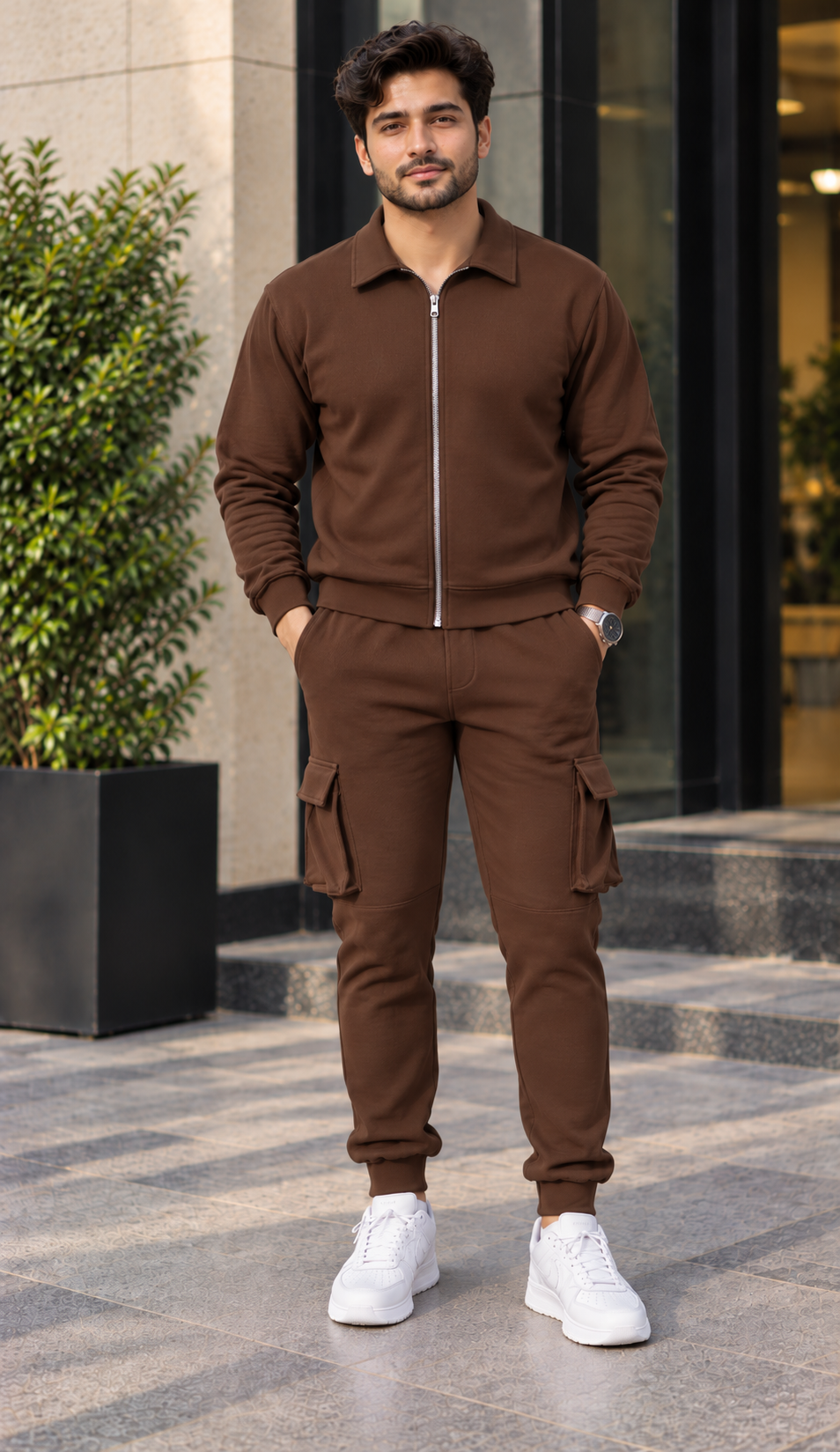 Chocolate Luxe Cargo Co-Ord Set