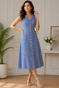 Ocean Mist Gingham Dress