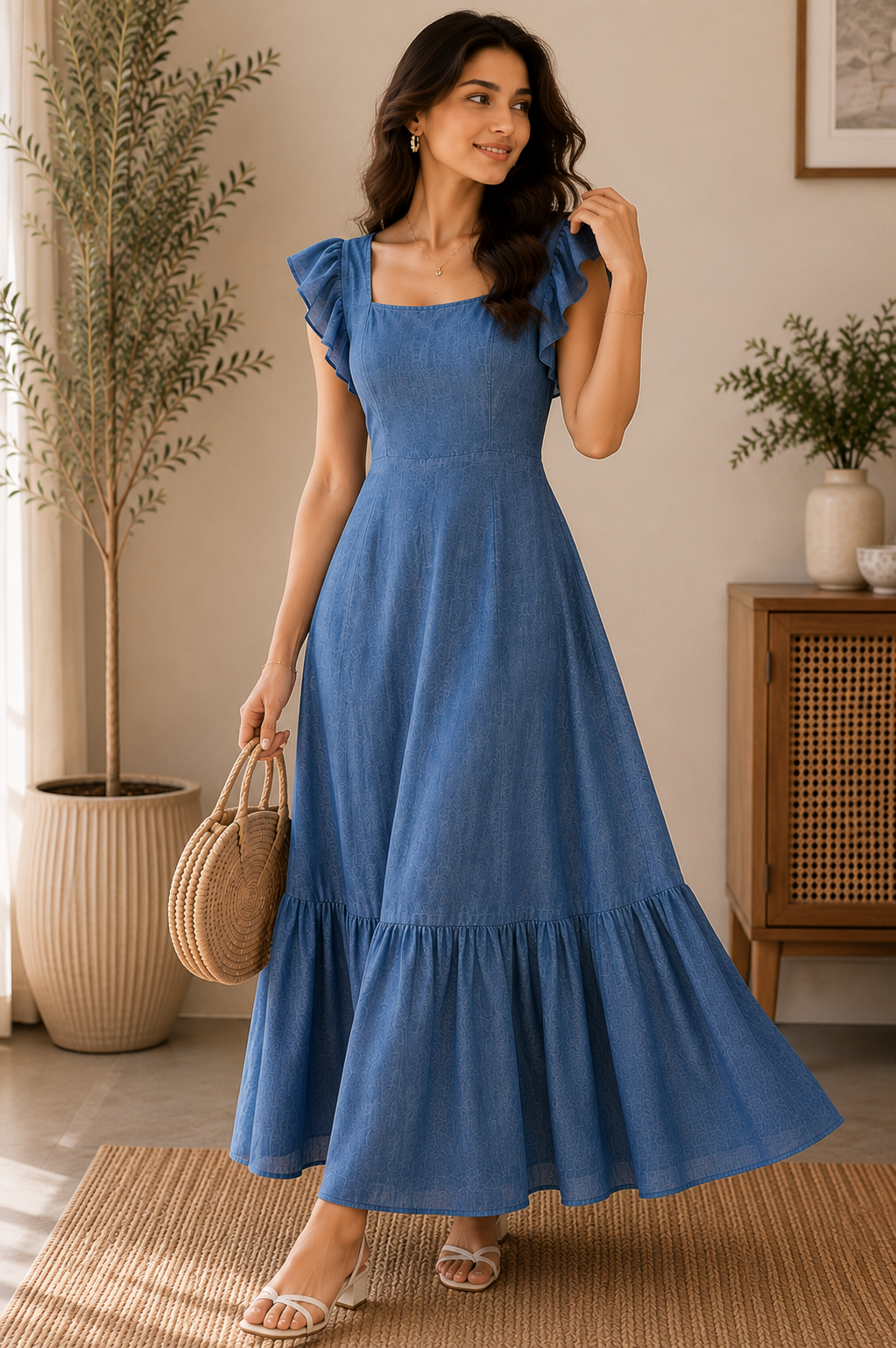 Sky Weave Maxi Dress