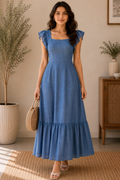 Sky Weave Maxi Dress