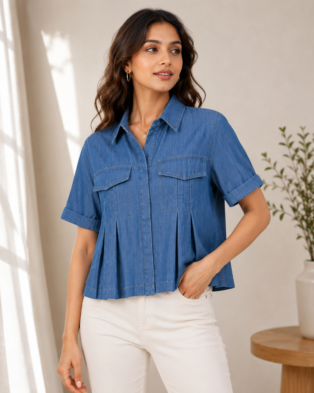 Coastal Breeze Denim Top