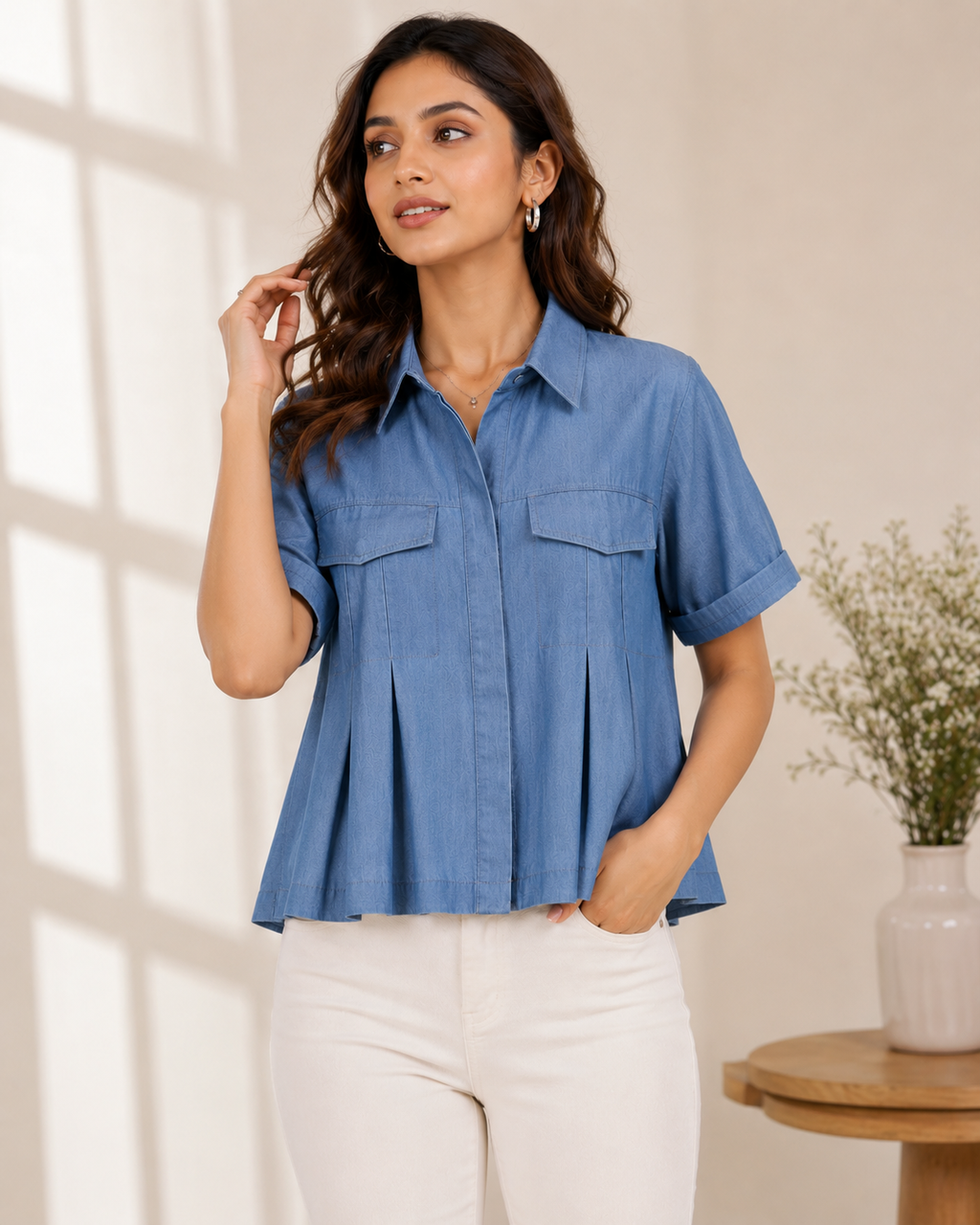Coastal Breeze Denim Top