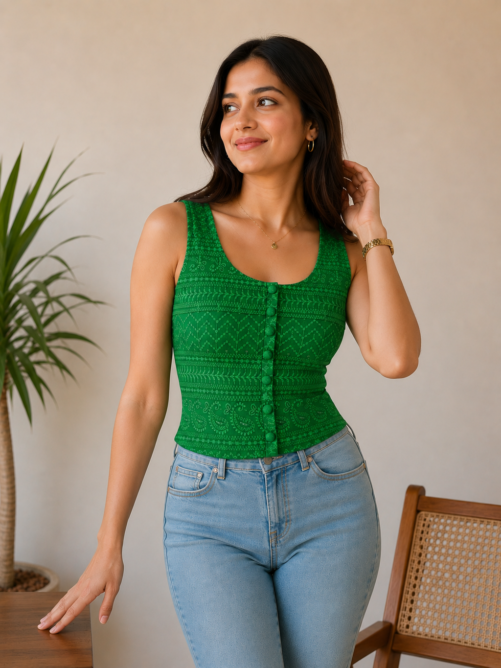 Panna Elegance Tie-Back Top