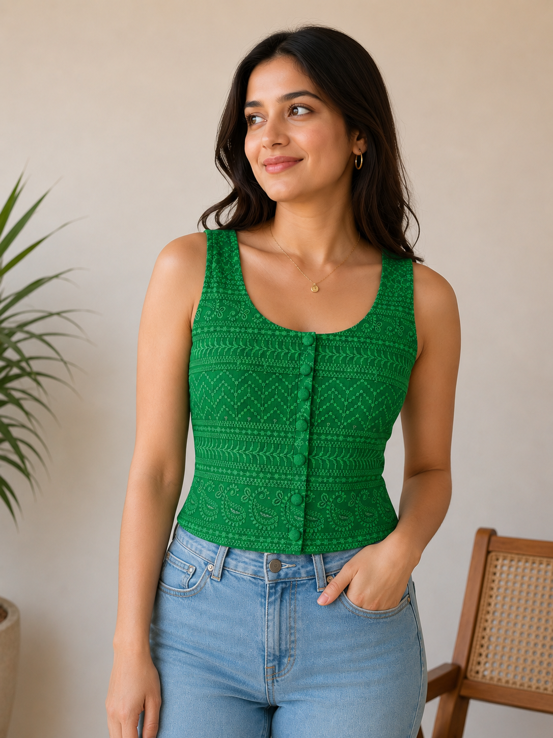 Panna Elegance Tie-Back Top