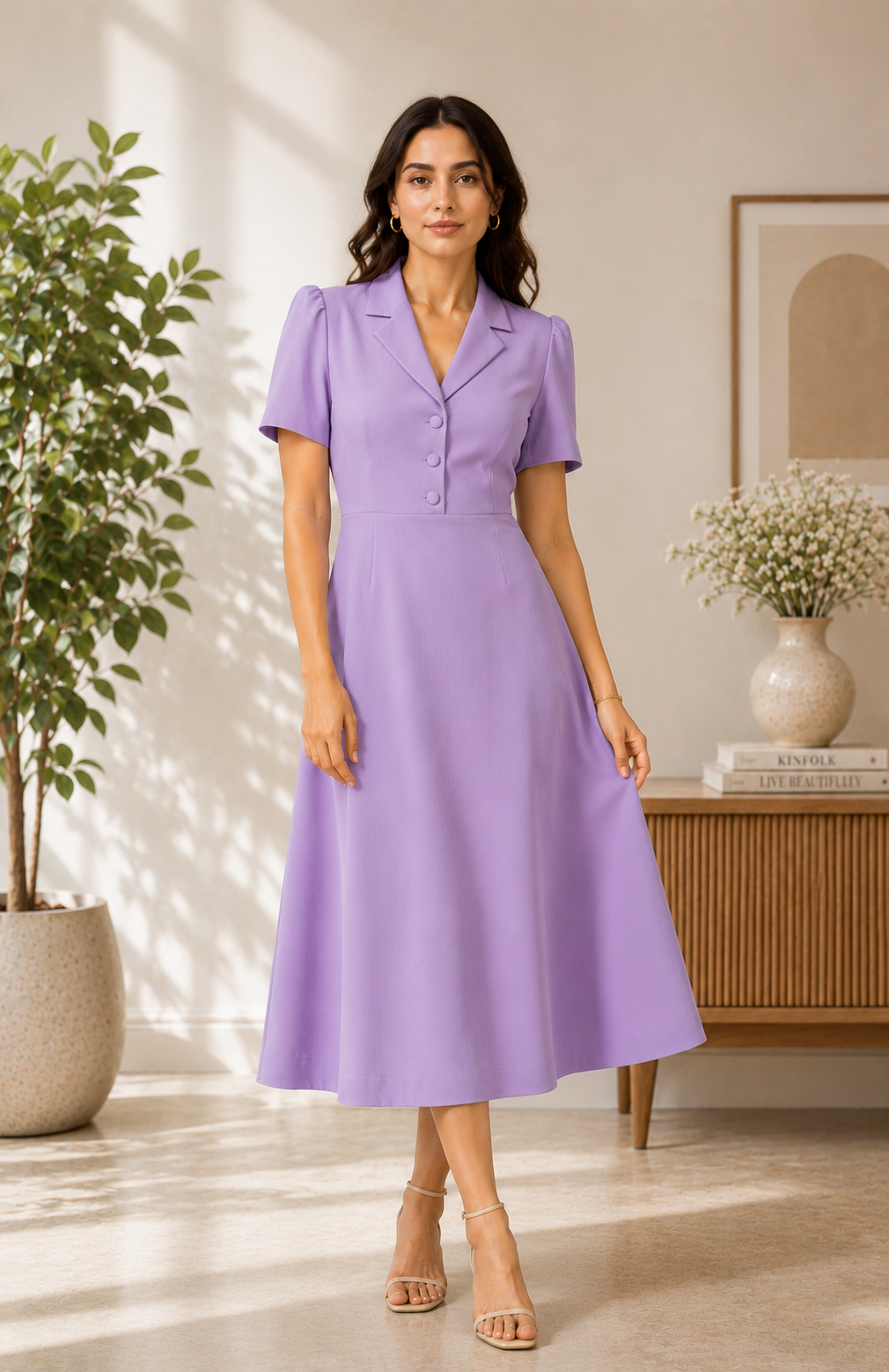 Violet Charm Tailored Dress