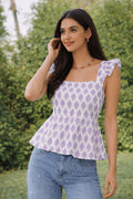 Lilac Breeze Flutter Top