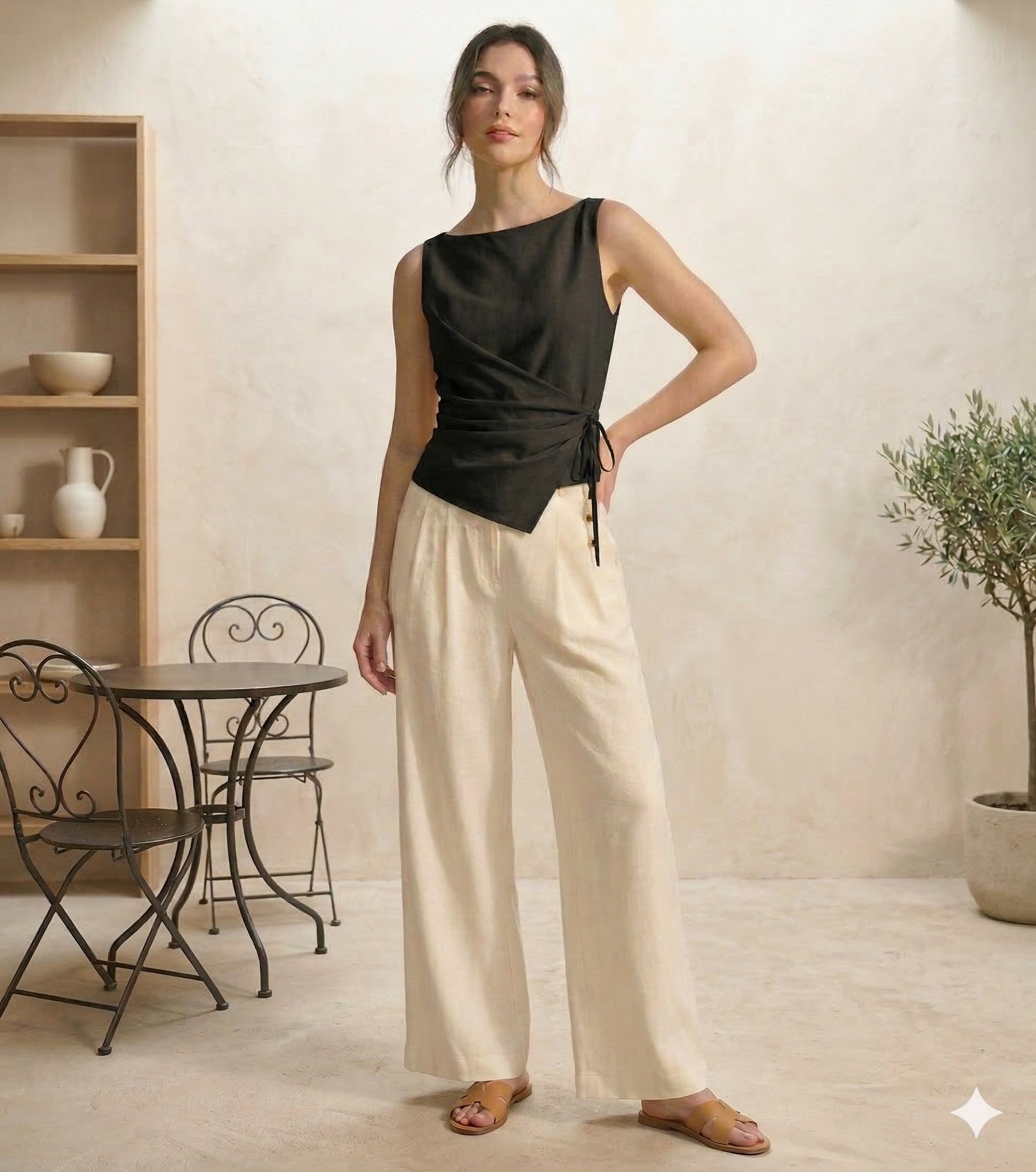 Luna Wrap Tie Top