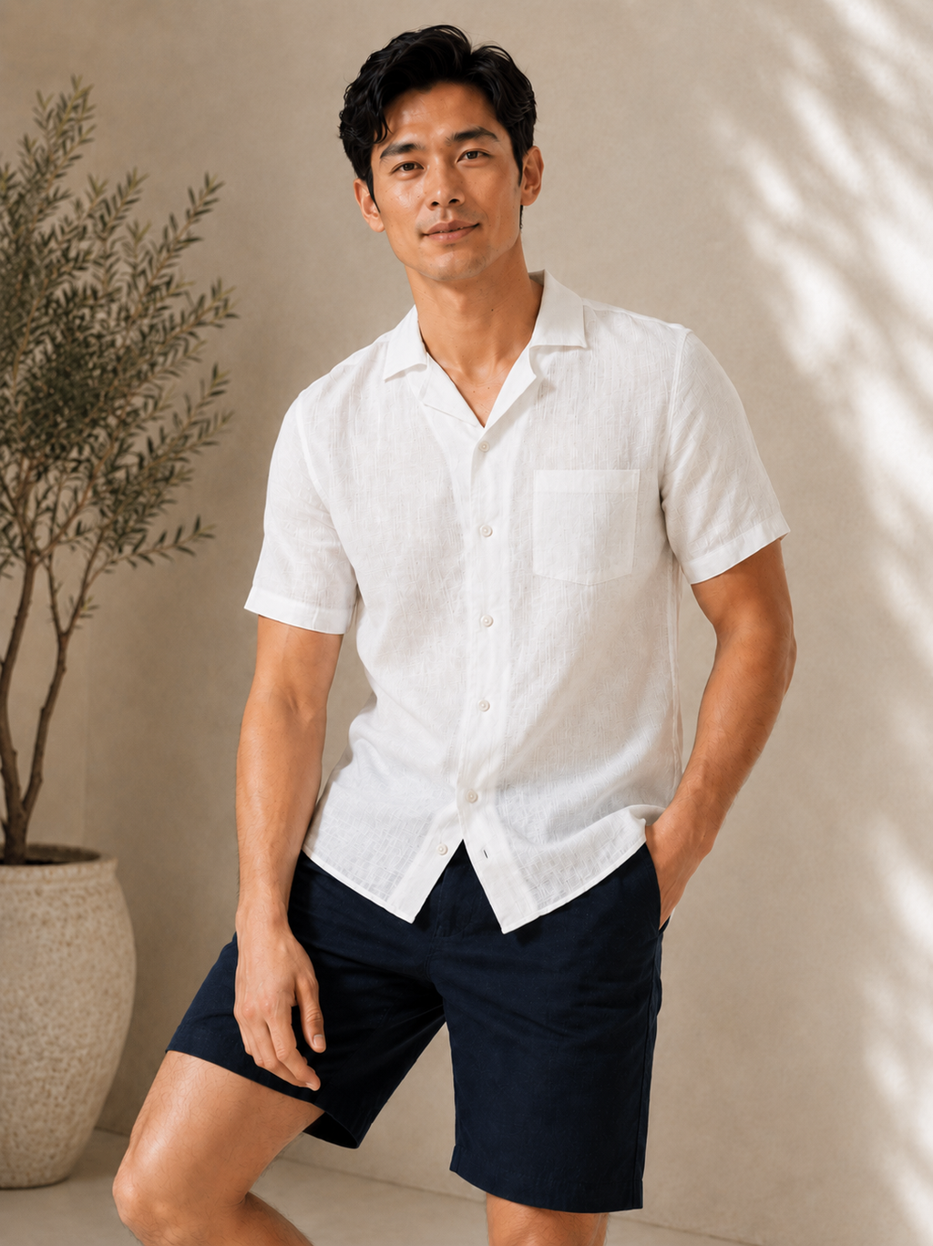 Arctic Breeze Linen Resort Shirt